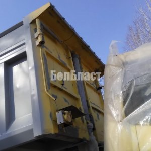 Фото процесса пескоструйной обработки Тип техники: Экскаваторы (гусеничные, колесные) Пескоструйная обработка антикор | Наши работы